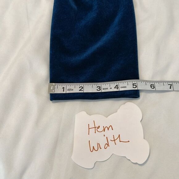 Shein size large blue velvety elastic waist slim pants like new - Picture 8 of 8